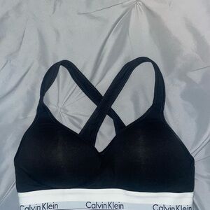 Calvin Klein Black Bra with Criss-Cross Straps